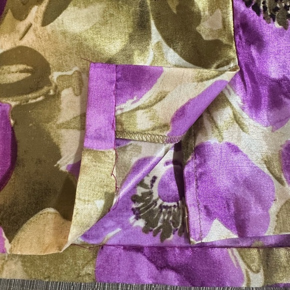 GILANI Dress Party Elegant S/L Floral Purples Greens Zip Exc Conditon Sz 14 - Picture 10 of 12